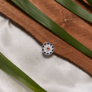 Blue-White Round Nose Stud