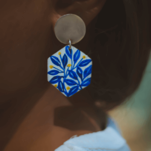 Floral Hand Painted Earrings