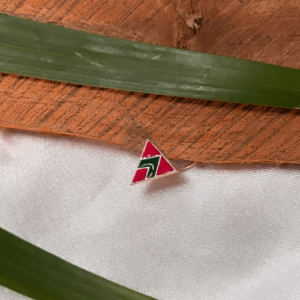 Red-Green Triangle Nose Stud