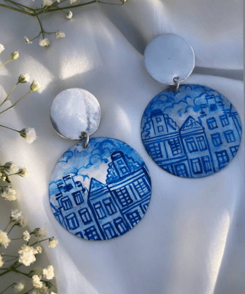 Hand store painted earrings