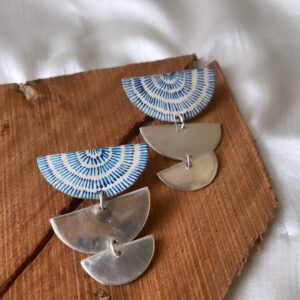 Uchiwa Hand Painted Earrings